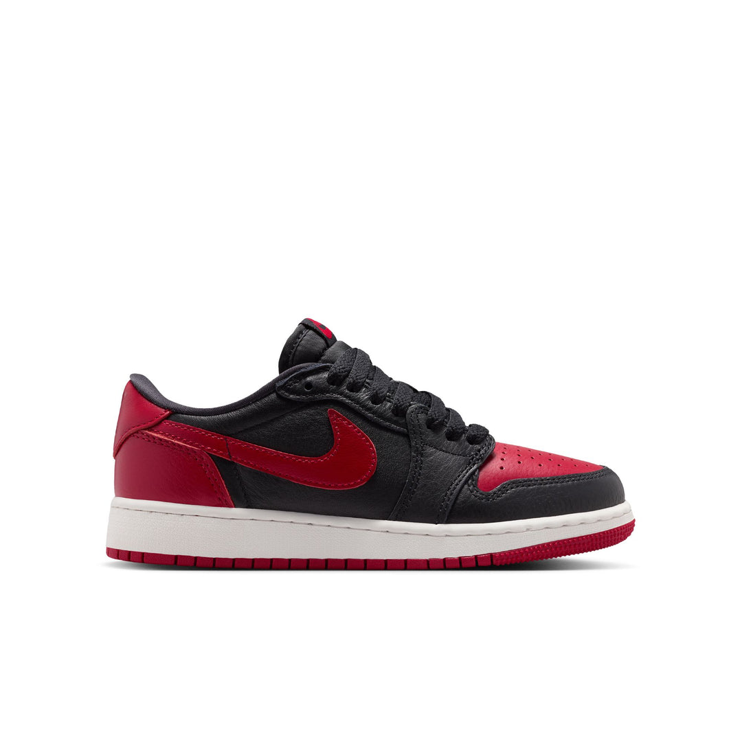 AIR JORDAN 1 RETRO LOW OG GS IW6277-001 "BANNED" - BLACK/ BLACK