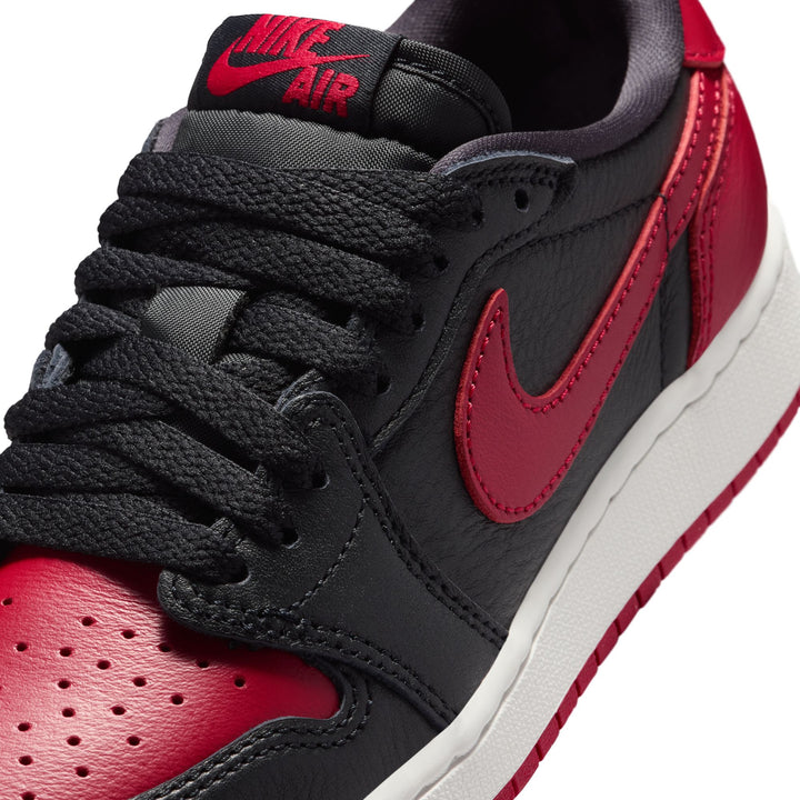 AIR JORDAN 1 RETRO LOW OG GS IW6277-001 "BANNED" - BLACK/ BLACK