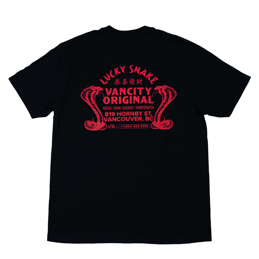 LUCKY SNAKE TEE - BLACK