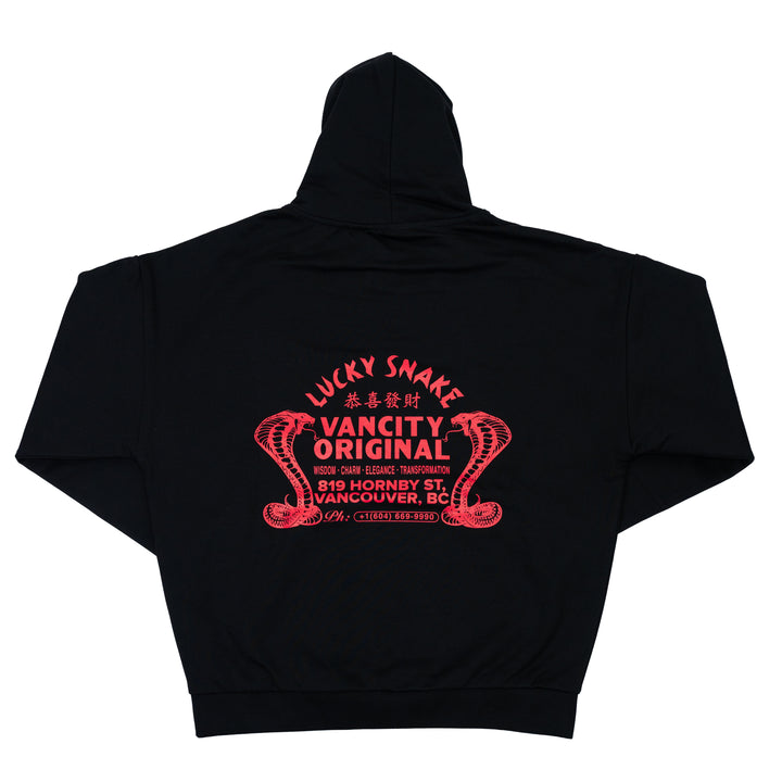 LUCKY SNAKE HEAVYWEIGHT HOODIE - BLACK