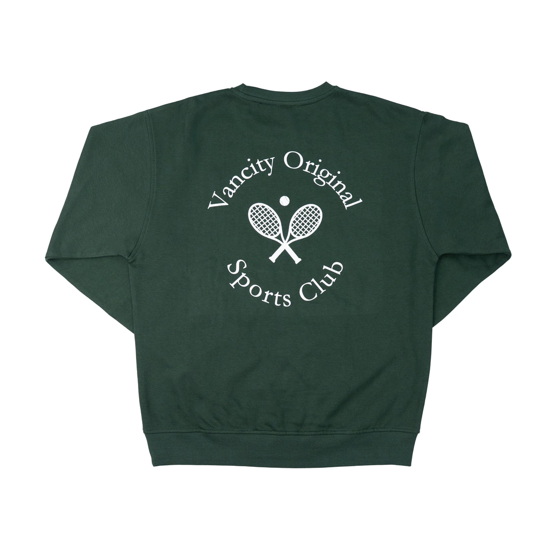 Vancity Sports Tennis Crewneck Sweatshirt - Forrest Green