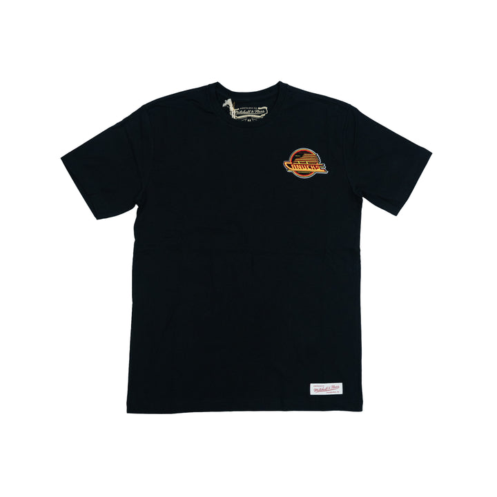 MITCHELL & NESS NHL CANUCKS STANDARD PATCH TEE - BLACK