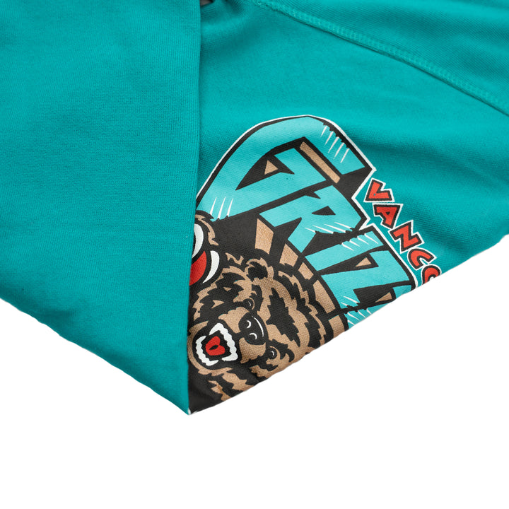 MITCHELL AND NESS NBA GRIZZLIES BIG SLEEVE CREWNECK - TEAL