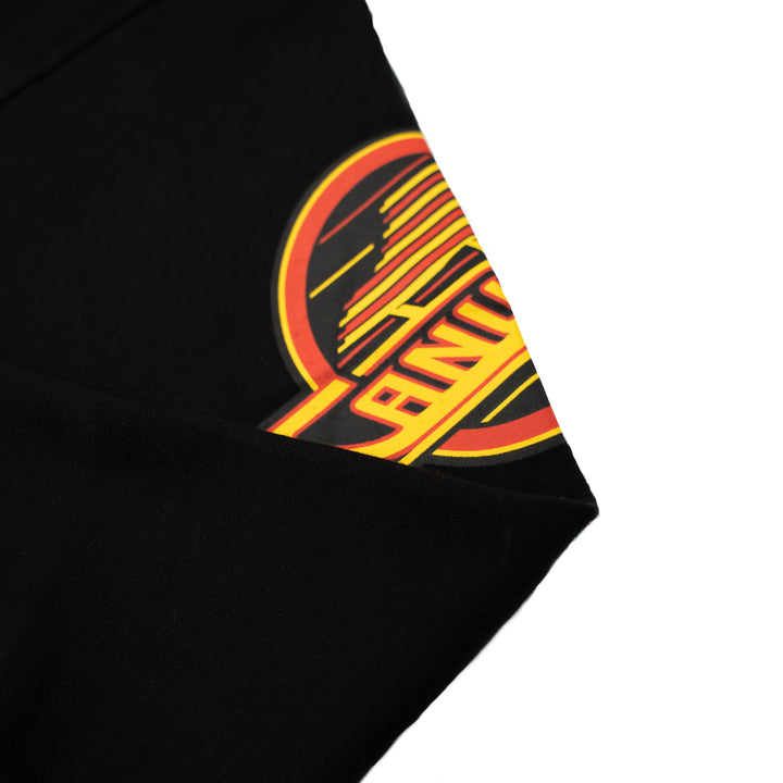 MITCHELL AND NESS NHL CANUCKS BIG SLEEVES CREWNECK - BLACK