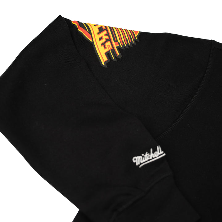 MITCHELL AND NESS NHL CANUCKS BIG SLEEVES CREWNECK - BLACK