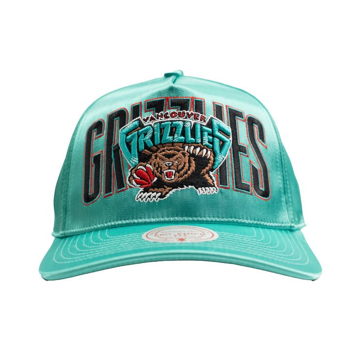 MITCHELL AND NESS GRIZZLIES PRO PINCH FIT SATIN CAP - TEAL