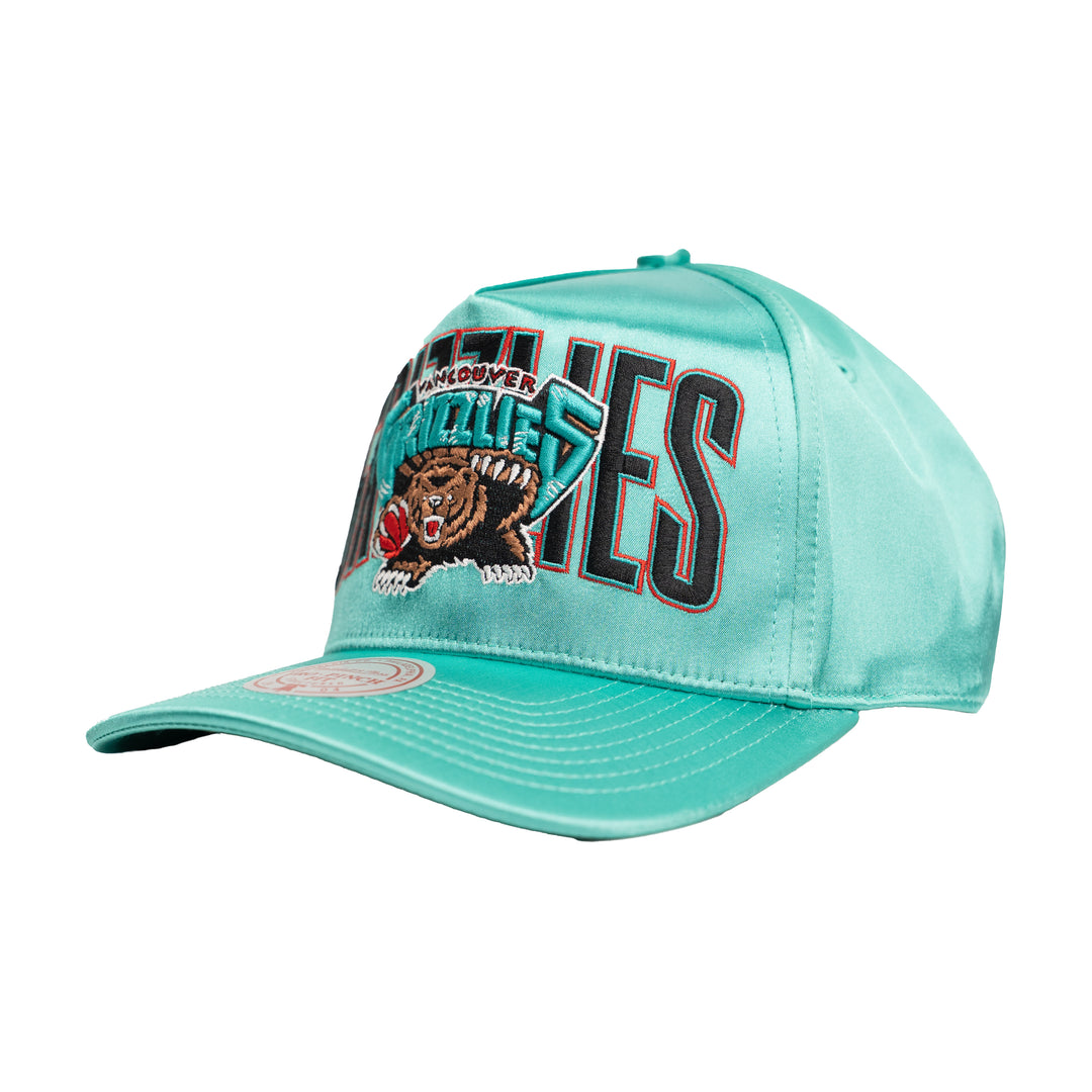 MITCHELL AND NESS GRIZZLIES PRO PINCH FIT SATIN CAP - TEAL