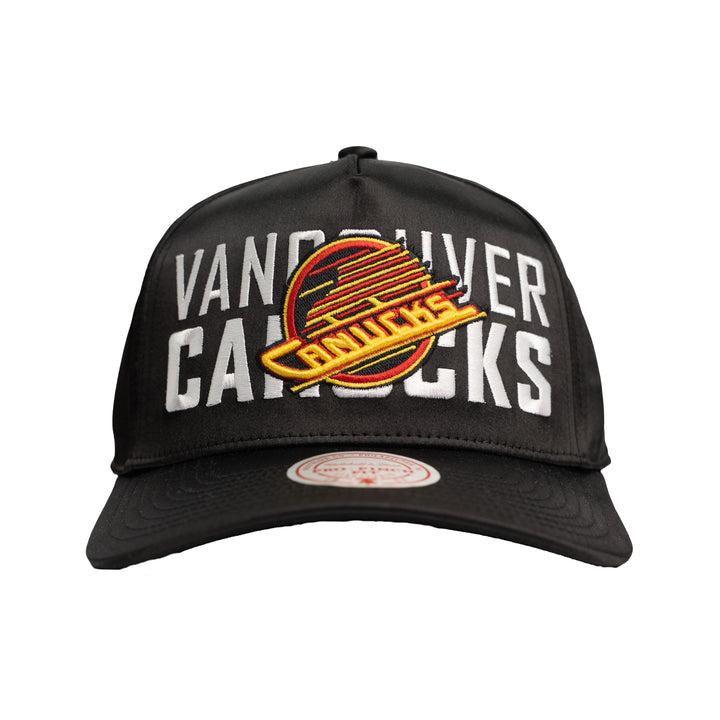 MITCHELL AND NESS CANUCKS PRO PINCH FIT SATIN CAP - BLACK