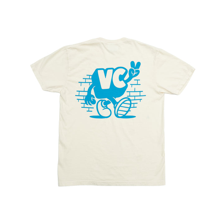 Vancity VC Peace Cream Team Tee - Cream/Azul Blue