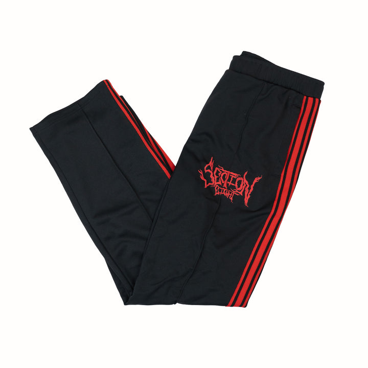 SECTION 8 TRACK PANT - BLACK/RED