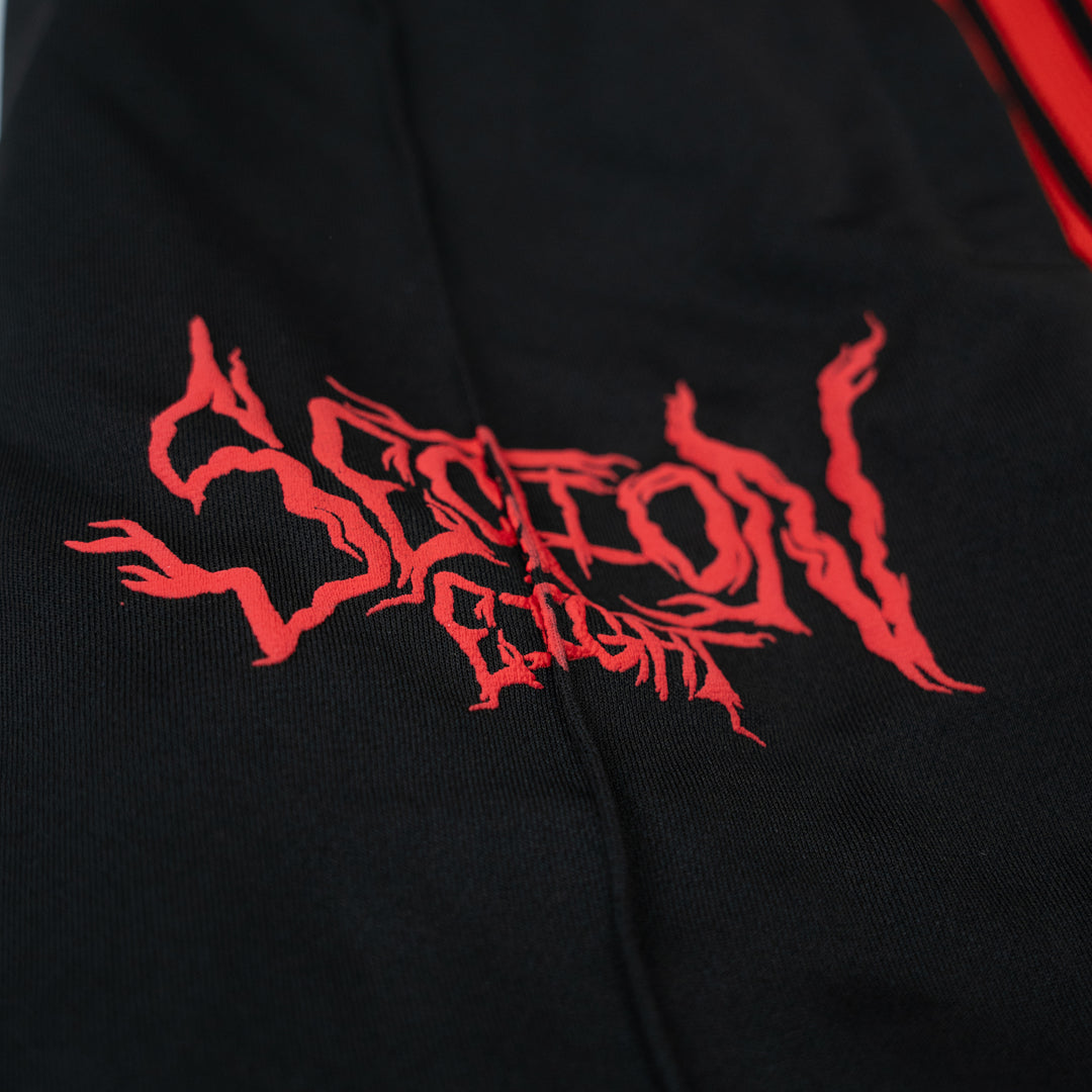 SECTION 8 TRACK PANT - BLACK/RED