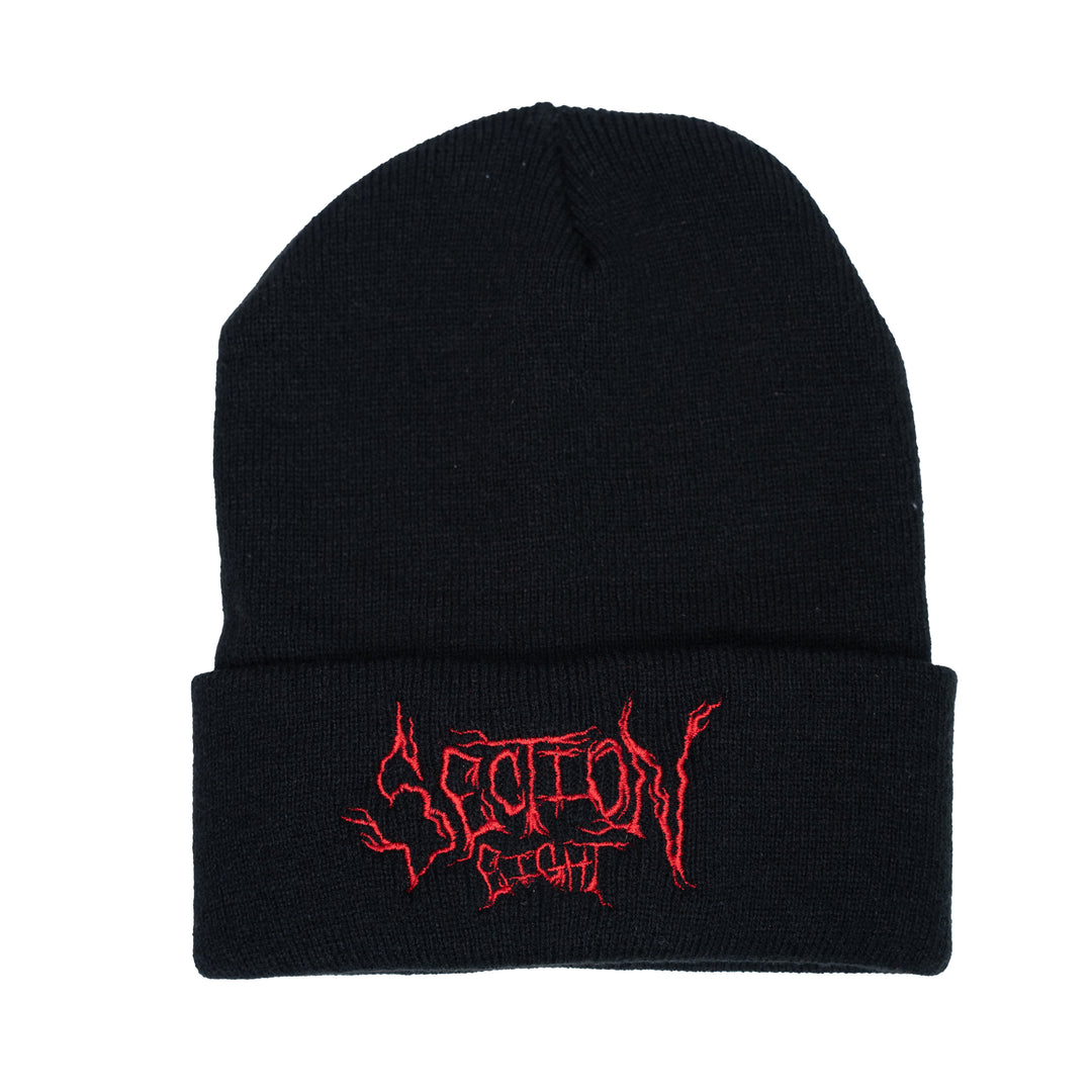 SECTION 8 BEANIE - BLACK/RD