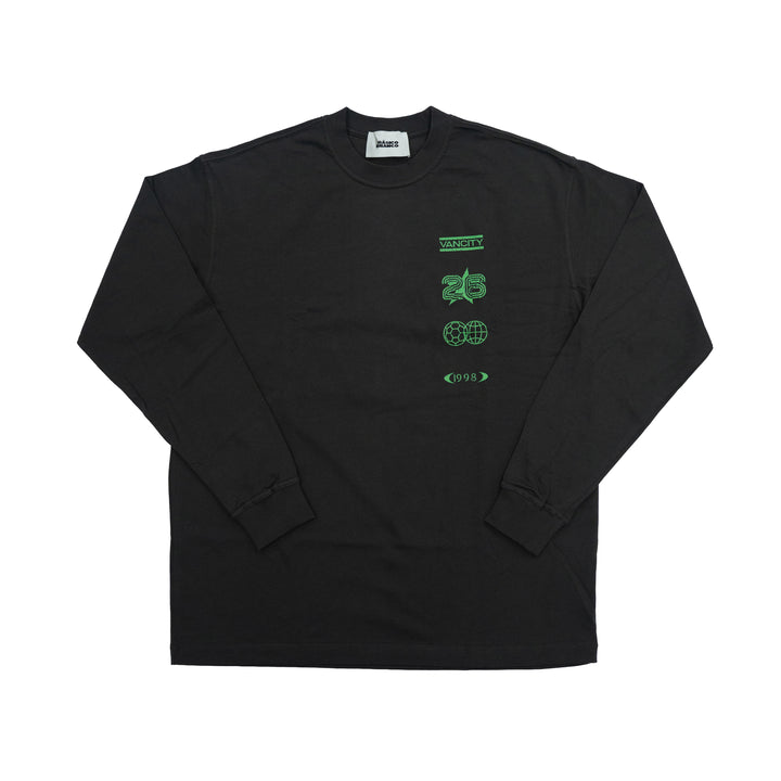 Basico Branco for Vancity - L/S Soccer Tee - Washed Black