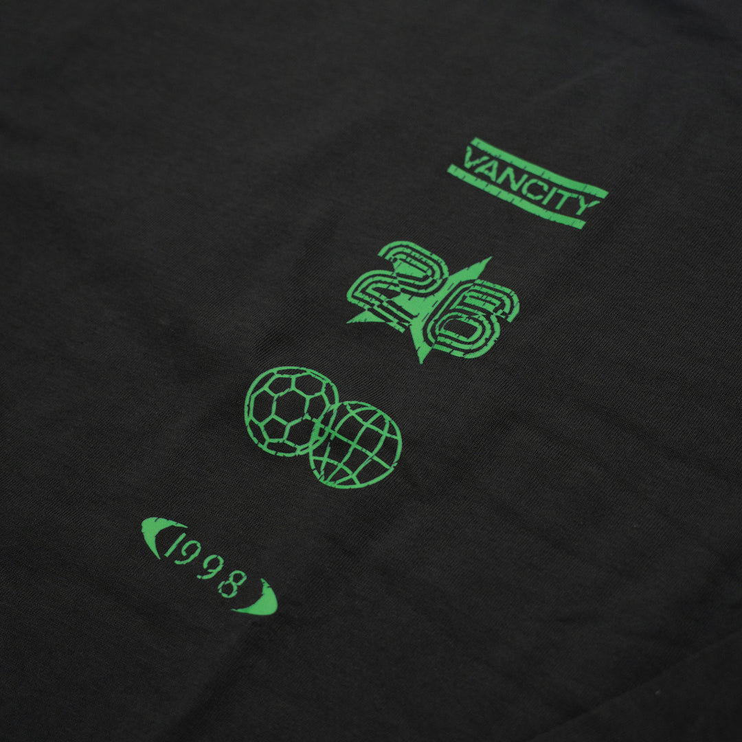 Basico Branco for Vancity - L/S Soccer Tee - Washed Black