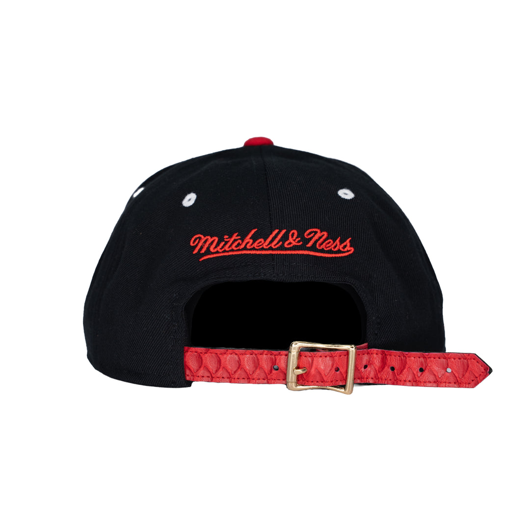 Originals UnDMC Mitchell&Ness Red Python Visor Strapback Cap 1 of 1