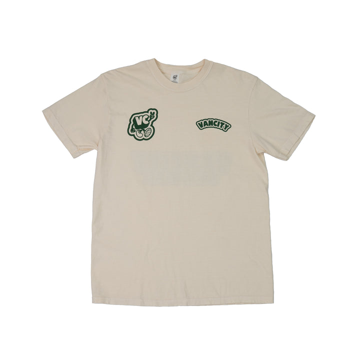VC Peace Cream Team Tee - Cream/Forrest Green