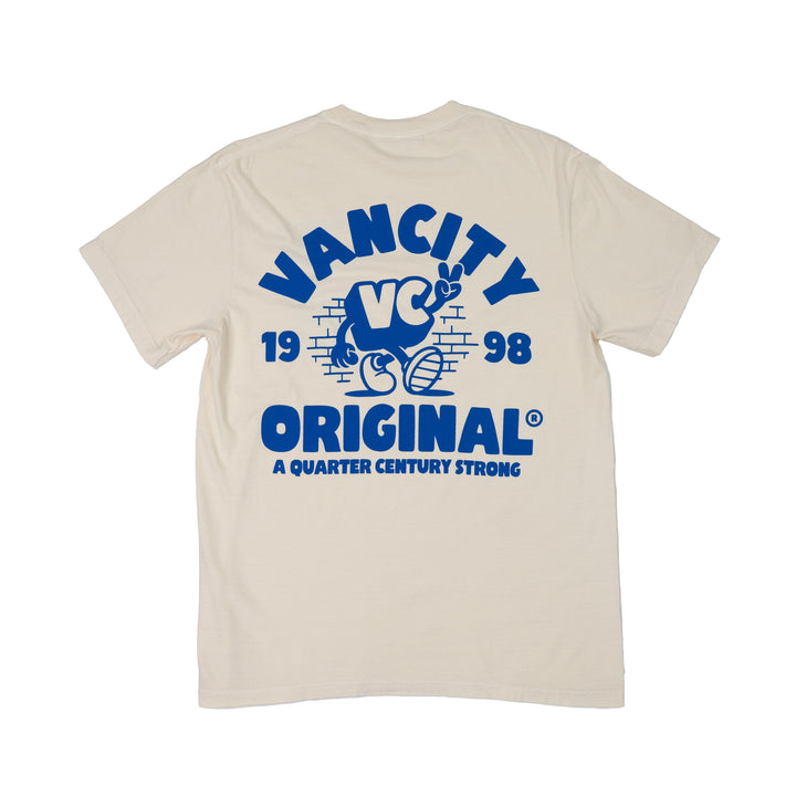 VC Peace Cream Team Tee - Cream/Royal Blue