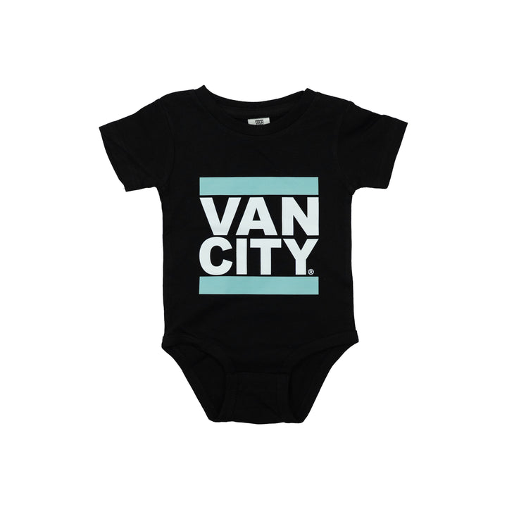 VO infant UnDMC onesie - Black/Teal