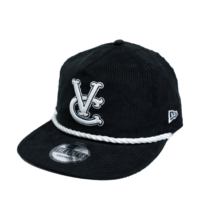 VO x NE cord golfer snapback - Black