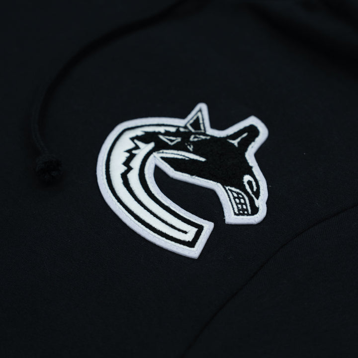 MITCHELL & NESS NHL CANUCKS PATCH HOODIE - BLACK