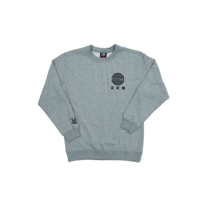 Vancity Chinatown Turf Club Crewneck Sweatshirt - Athletic Grey