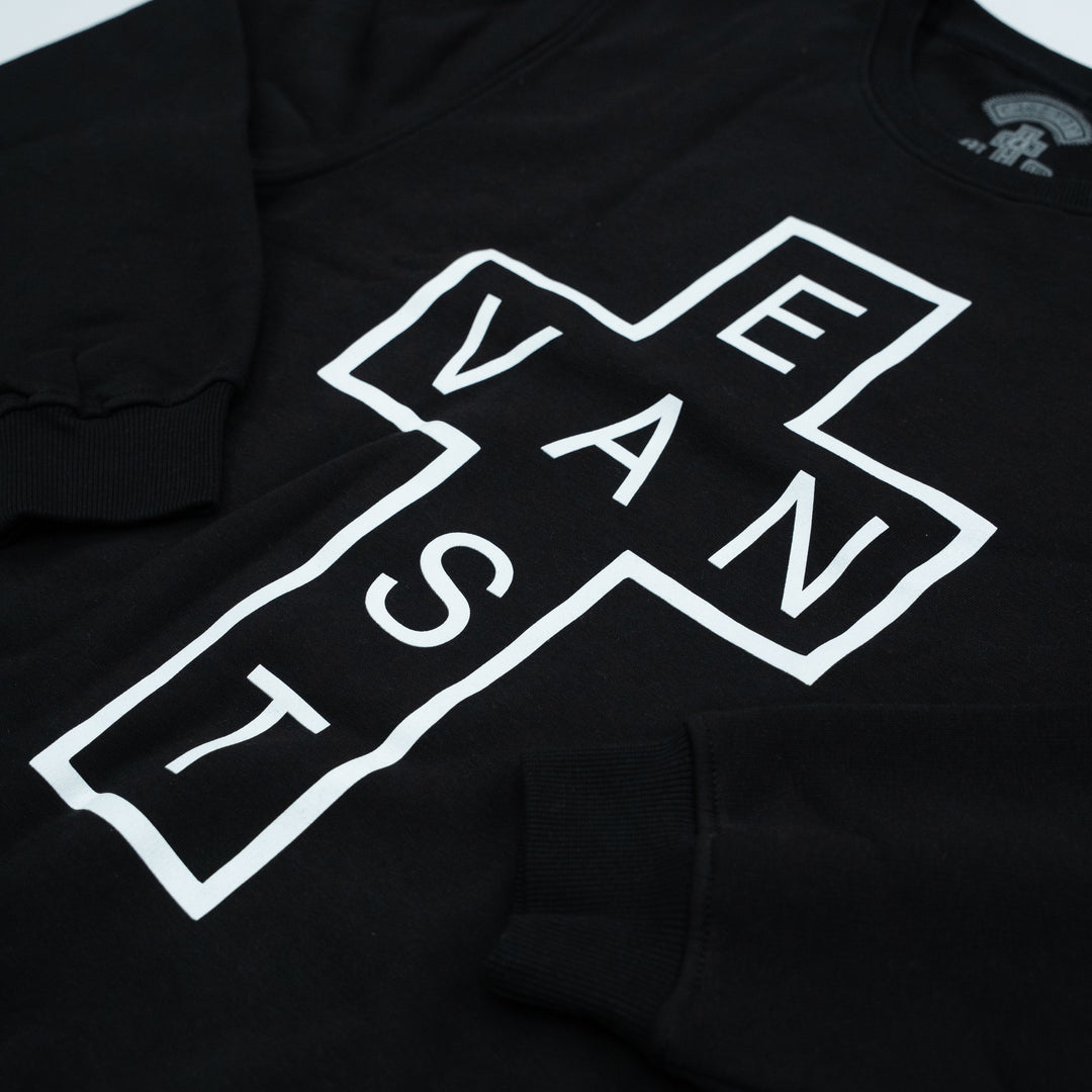 East Van Double Cross Crewneck - Black