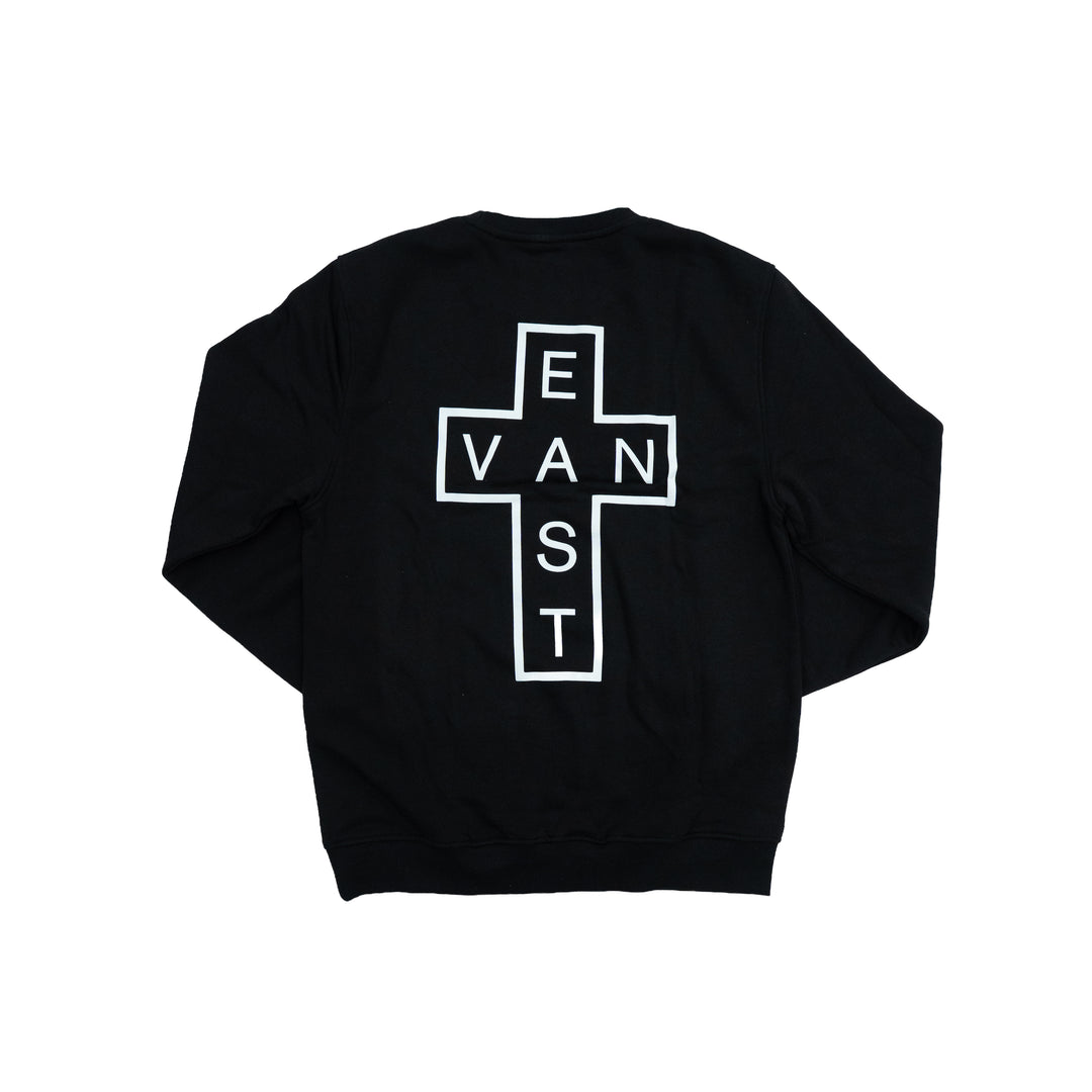 East Van Double Cross Crewneck - Black