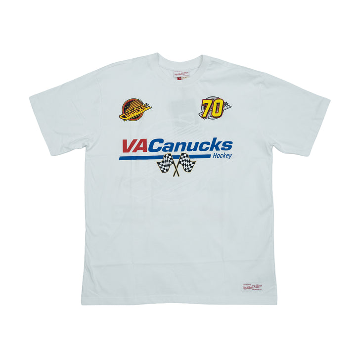 MITCHELL & NESS NHL CANUCKS GOOD RACING TEE - WHITE