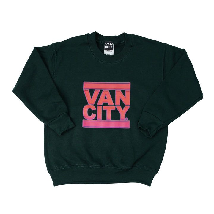 Youth Wild Style Crewneck - Forrest Green
