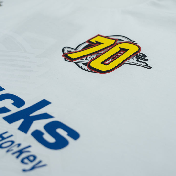 MITCHELL & NESS NHL CANUCKS GOOD RACING TEE - WHITE