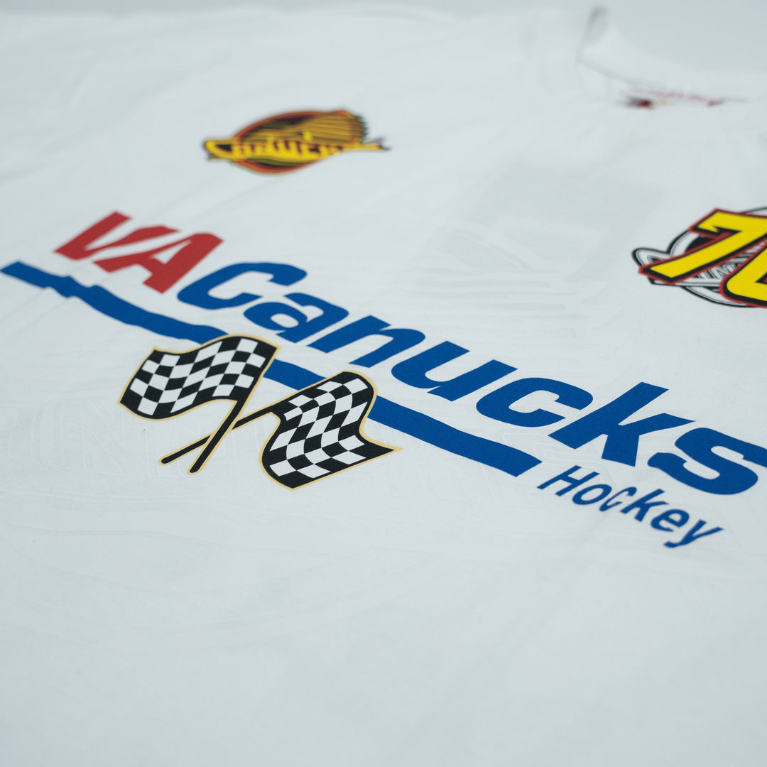 MITCHELL & NESS NHL CANUCKS GOOD RACING TEE - WHITE