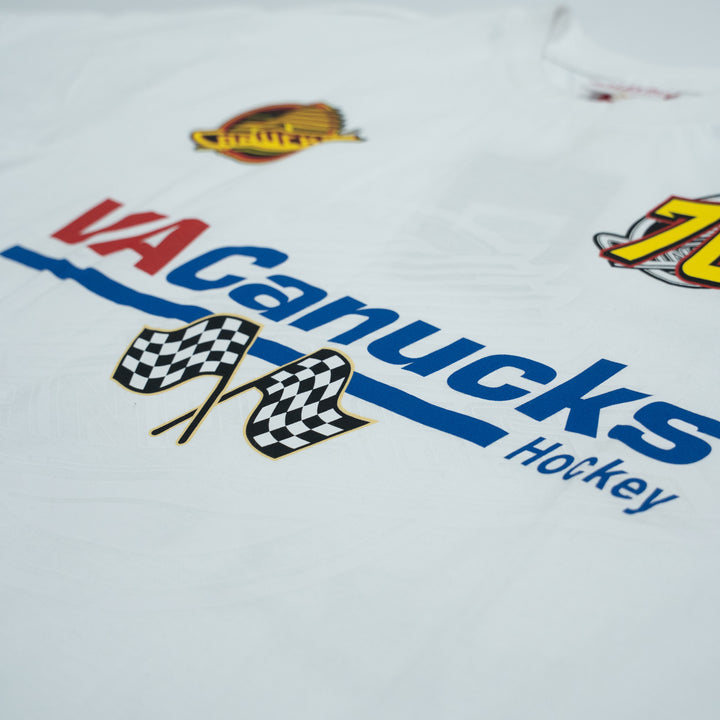 MITCHELL & NESS NHL CANUCKS GOOD RACING TEE - WHITE