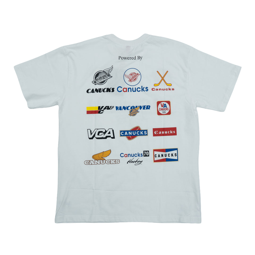 MITCHELL & NESS NHL CANUCKS GOOD RACING TEE - WHITE
