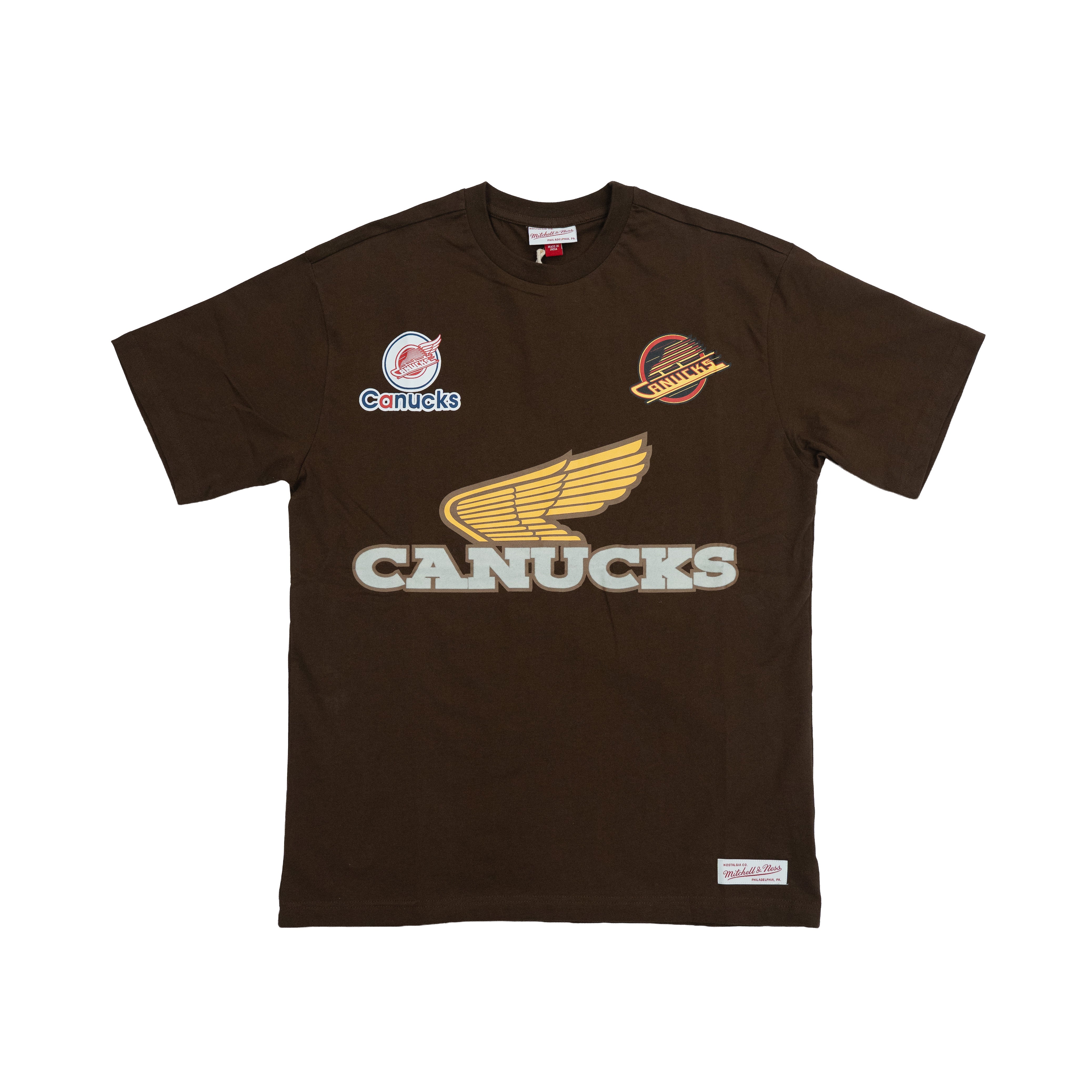 MITCHELL & NESS NHL CANUCKS JAPAN WINGS TEE - BROWN – Dipt® Kicks