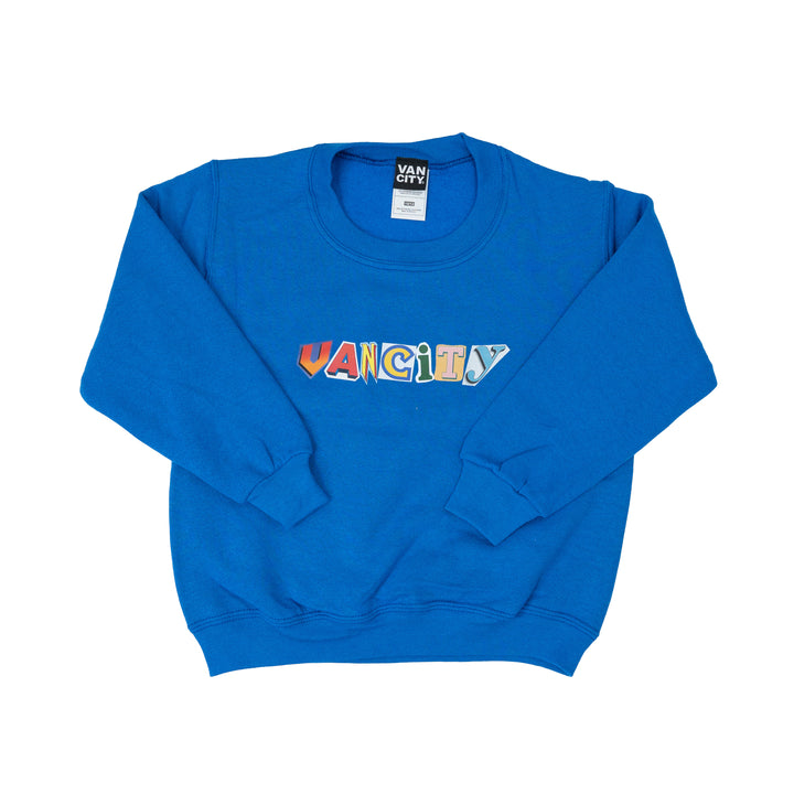 Youth Wild Style Crewneck - Royal Blue
