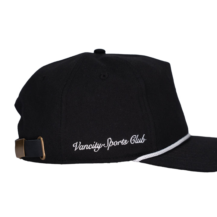 Vancity Sports 5 panel half structured strapback - Black