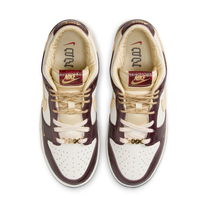WOMENS NIKE DUNK LOW LX HV5991-171 "YEAR OF THE SNAKE" - SAIL/BURGUNDY CRUSH/TEAM GOLD