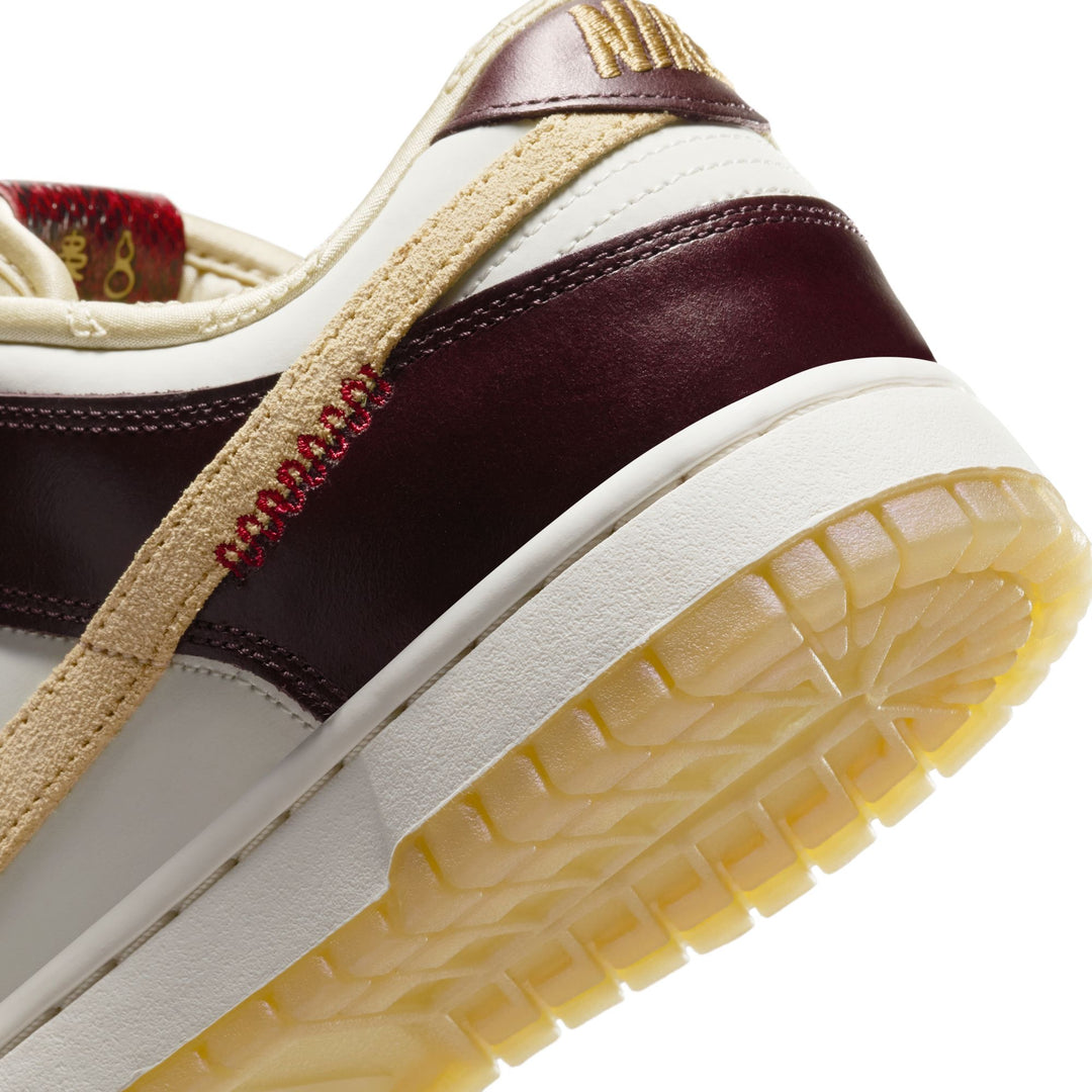 WOMENS NIKE DUNK LOW LX HV5991-171 "YEAR OF THE SNAKE" - SAIL/BURGUNDY CRUSH/TEAM GOLD