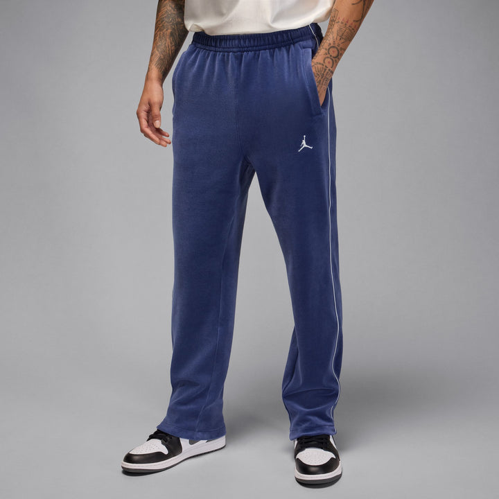 JORDAN BROOKLYN VELOUR TRACK PANT HV1872-492 BLUE VOID/PURE PLATINUM