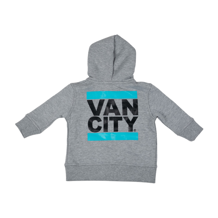 VO infant undmc zip hood - Grey/Teal