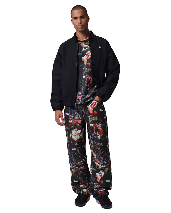 JORDAN FLIGHT PRINTED WOVEN PANTS IQ5238-010- BLACK/SAIL
