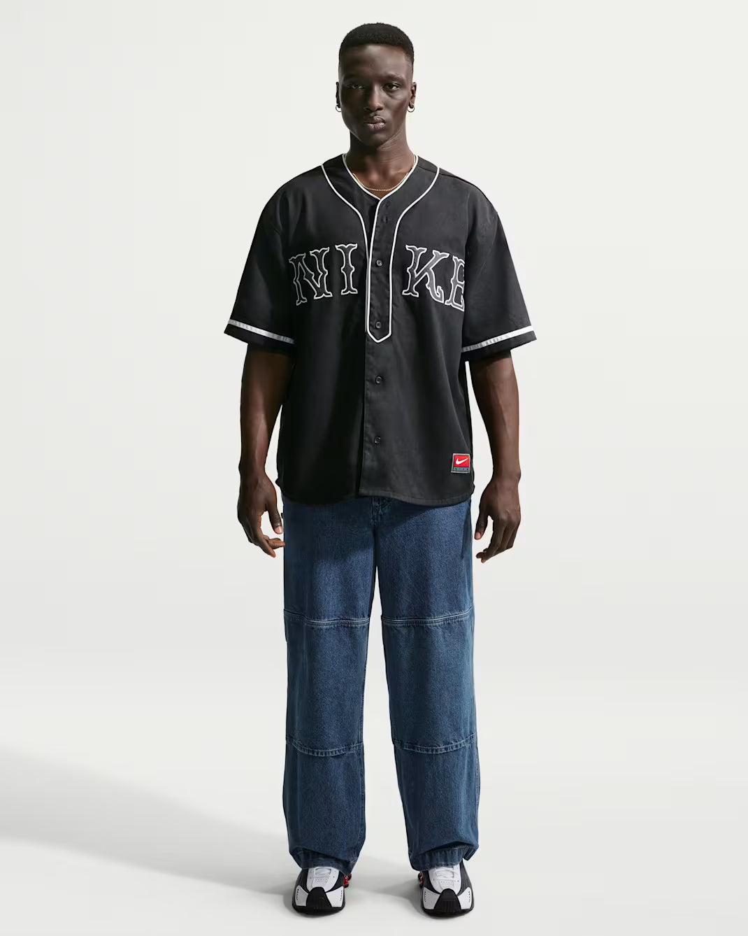 NIKE NL SS VINTAGE SPORT TOP IF2229-010 BLACK/WHITE - BLACK/WHITE