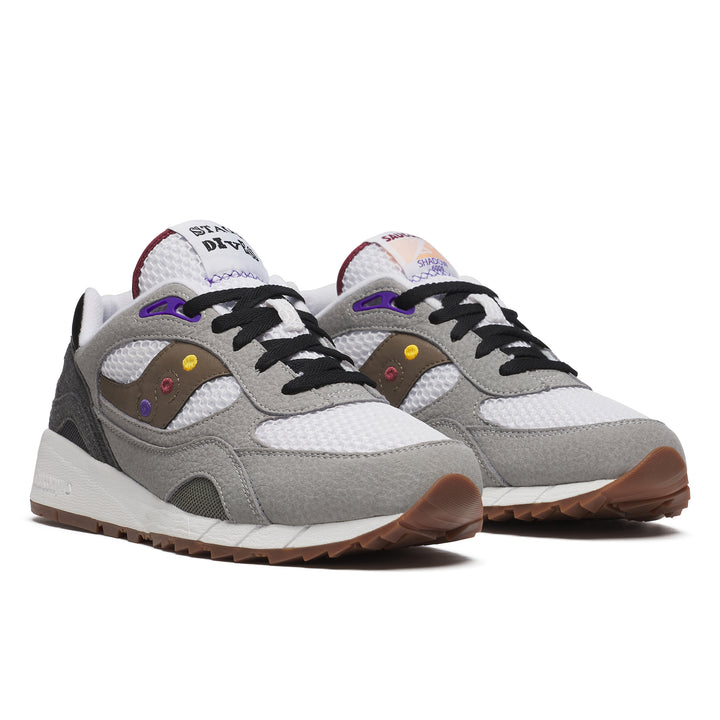 SAUCONY SHADOW 6000 WHITE/GREY S7903-3 "STAGE DIVE-HIGH FIVES" - WHITE/GREY