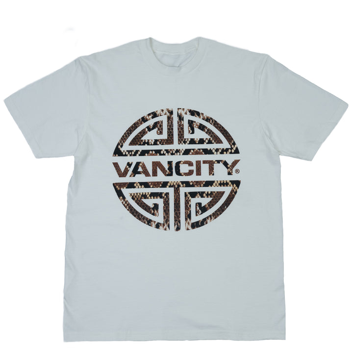 VANGEVITY SNAKE PRINT TEE - WHITE