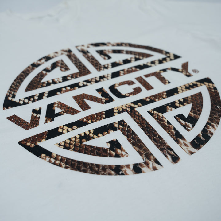 VANGEVITY SNAKE PRINT TEE - WHITE