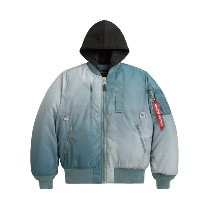 ALPHA INDUSTIRES GRADIENT WASHED FLIGHT JACKET MJG55500C1 - AVIATOR BLUE