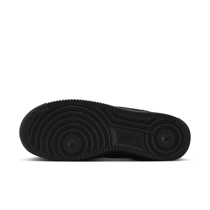 WOMENS NIKE AIR FORCE 1 '07 II7398-001 "PONY HAIR" - BLACK/BLACK