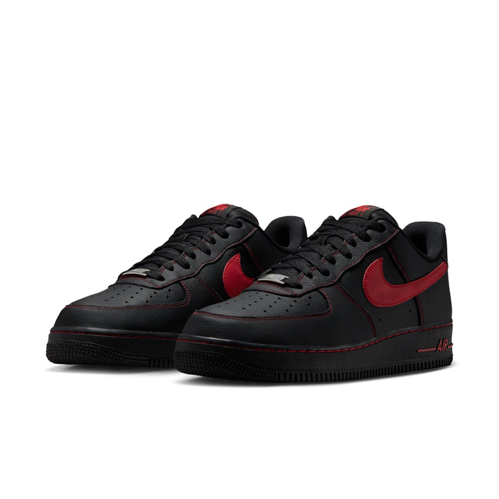 NIKE AIR FORCE 1 '07 LV8 HQ2037-005 "BRED" - BLACK/UNIVERSITY RED