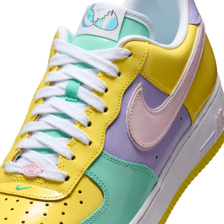 NIKE AIR FORCE 1 '07 IQ9706-701 "EASTER" - YELLOW PULSE/PINK FOAM/HYDRANGEAS/EMERALD RISE/WHITE