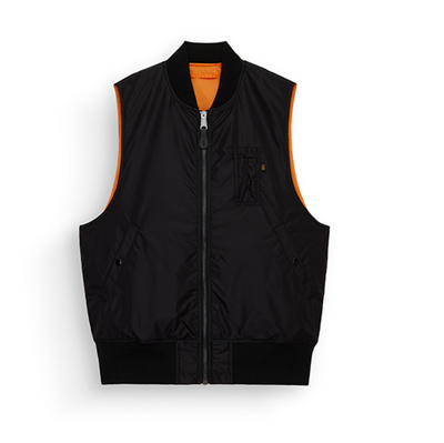 ALPHA INDUSTIRES MA-1 VEST MJM55508C1 - BLACK